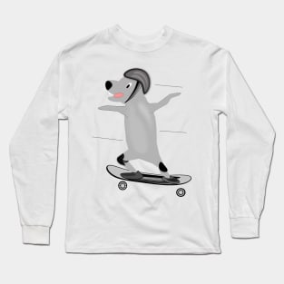 Skater Dog Long Sleeve T-Shirt